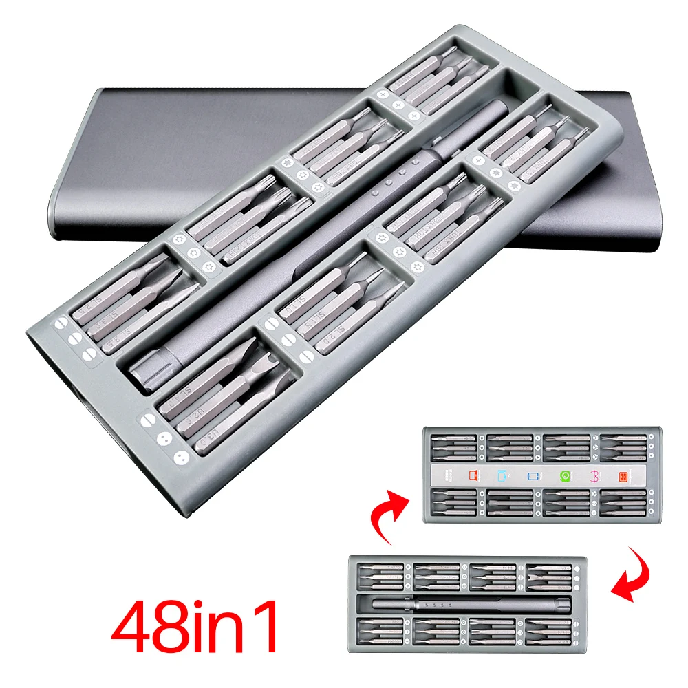 Двусторонний в общей сложности 48 шт. в 1 компл. отвертки Магнитный Универсальный телефон камера прецизионный Ремонт набор инструментов