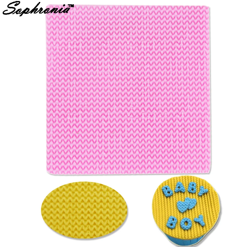 Sophronia DIY силиконовая форма игла для вязания шерсти текстура помадки украшения