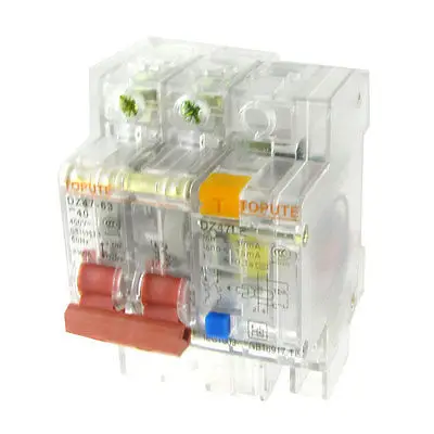 

AC 400V 40A 2P Transparent Residual Current Circuit Breaker RCCB
