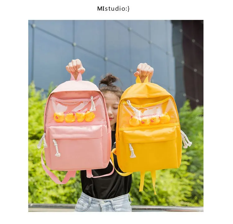 Pato Mochila Saco de Ombro Ocasional Da