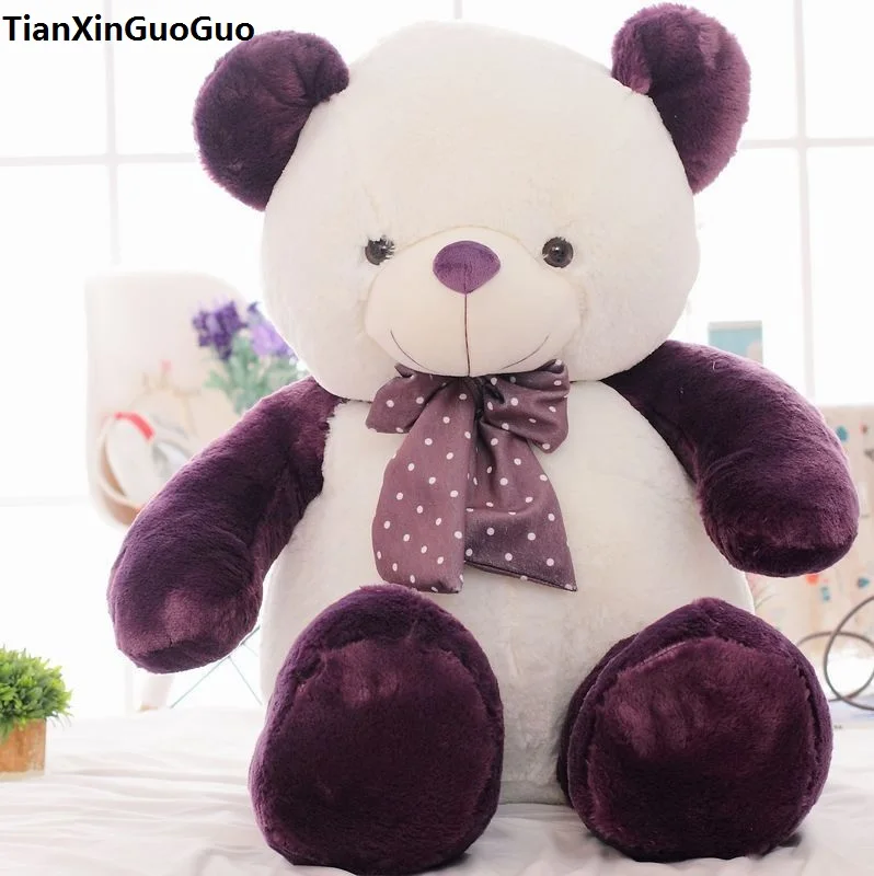 

new arrival stuffed plush toy dark purple teddy bear about 60cm bear dollsoft throw pillow toy Christmas gift b2794