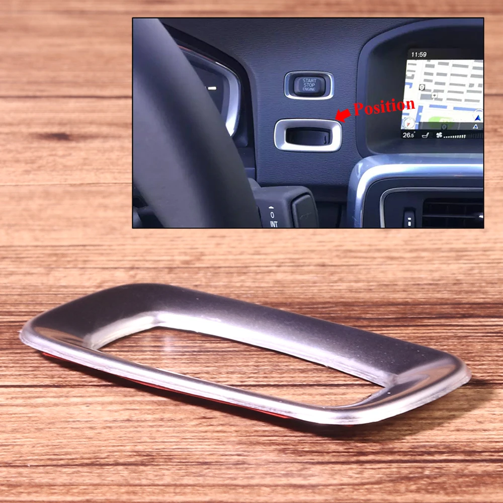 

Stainless Steel Sliver Dashboard Keyhole Frame Trim Cover Decorative Sequin For Volvo S60 V60 2012 2013 2014 2015 2016 2017