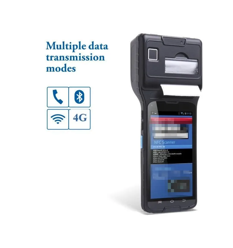 Terminal com Leitor de Rfid Sensível ao Toque de 5 Tela Polegadas Industrial Tablet Android Inteligente Impressora Pos Leitor Nfc Wifi 4g Ls550s Uhf 8 Cheap smart pos