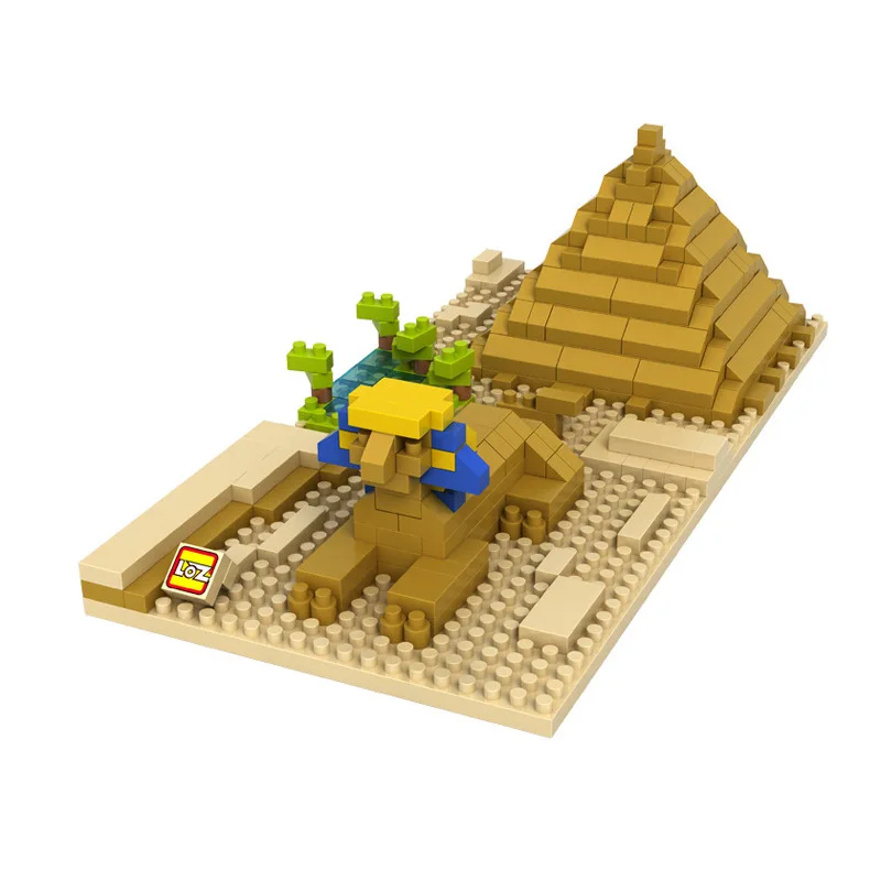 LOZ World famous architecture Mini diamond building block Egyptian pharaoh sphinx & Pyramid
