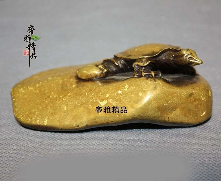 

China Palace Royal Pure Bronze Copper Gild Tortoise Turtle Art Decoration Statue SD 506