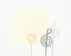 Lot 50pcs DIY Craft Wire Photo Clips Clay&Cake Accessories Memo Holders Place Card Clamp Black Gold Shiny Chrome Steel Rod 2