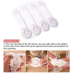 2 шт./лот ящика Дверь Кабинета шкаф туалет замки безопасности Безопасность детей малышей Уход Пластик блокировочные ремни для защиты ребенка - изображение