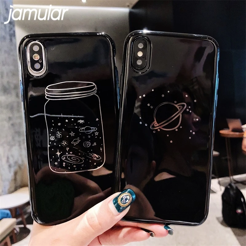 Чехол для телефона JAMULAR Glossy Space Planet Stars iPhone XR XS MAX 7X8 6s 6 Plus тонкий мягкий чехол из ТПУ