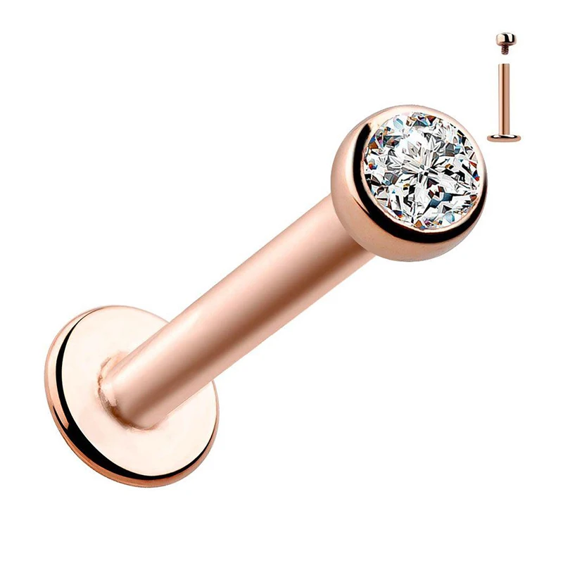 Piercing Jewelry Body Piercing Earrings Ear Piercing Jewelry Body Jewelry Body Jewelry 1Pc 16G 1.5-3mm Labret Tragus Cartilage Earring Punk Cz Gem Round Tragus Lip Ring Monroe Ear Cartilage Earring
