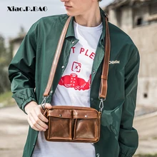 

Brand High-quality Fashion Men's Bag Travel Casual PU Leather Male Shoulder Bags Small Zipper Crossbody Messenger Packet