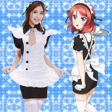 Lovelive Anime Maki Nishikino Cosplay Amor En Vivo! escuela idol proyecto sr tarjeta traje de sirvienta cafetería camarera uniforme