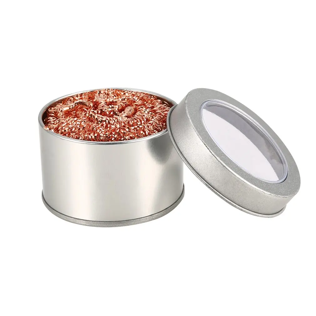 

Desoldering Soldering Iron Mesh Filter Cleaning Nozzle Tip Copper Wire Ball Clean Ball Cleaning Ball Steel Wire Sponge Drop Ship