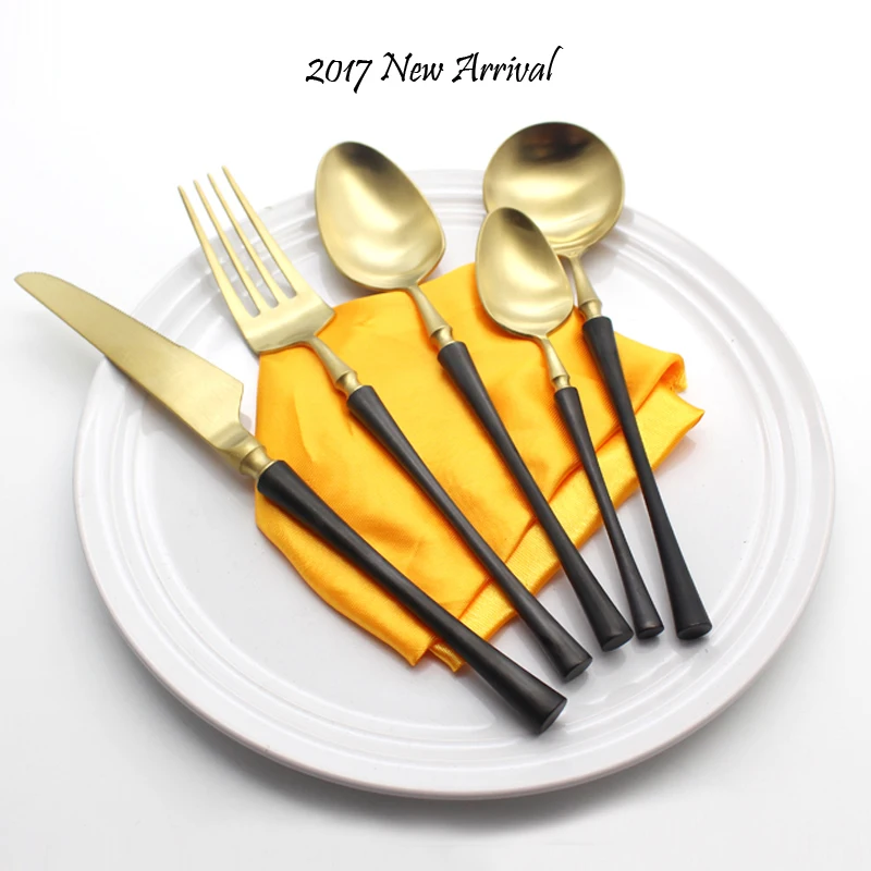 

New Stainless Steel Matte Cutlery Set Dinnerware Tableware Dinner Knife Fork Western Foods Tools Kitchen Dining Accessories