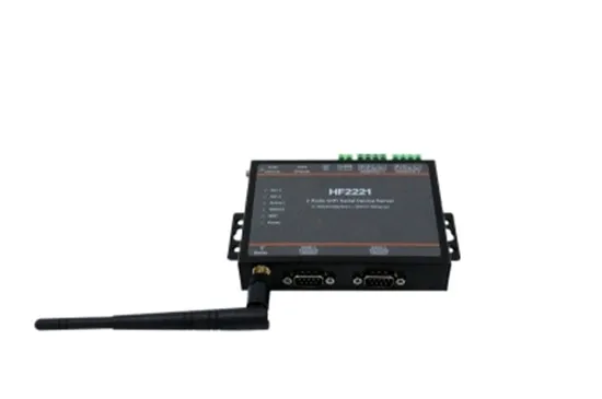 5pcs/pack HF2221 Industrial Unit Modbus 2-Ports Serial Server RS232/RS485/RS422 to WiFi Ethernet Device Converter Connector