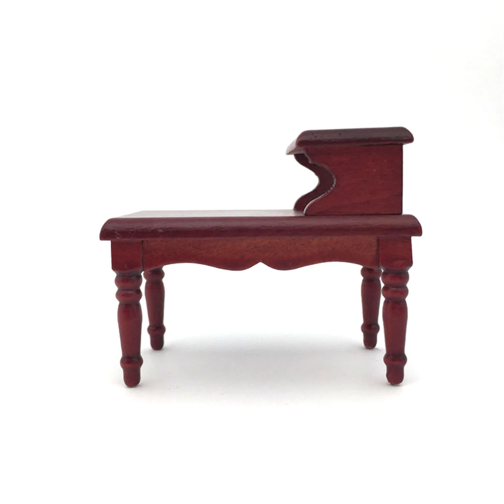 1/12 Dollhouse Miniature Accessories Mini Wooden End Table Simulation Tea Table Furniture Toys for Doll House Decoration