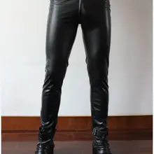 28-36! Горячая Распродажа, Мужская Новая одежда, облегающие эластичные мужские кожаные штаны, кожаные брюки, мужские костюмы певицы