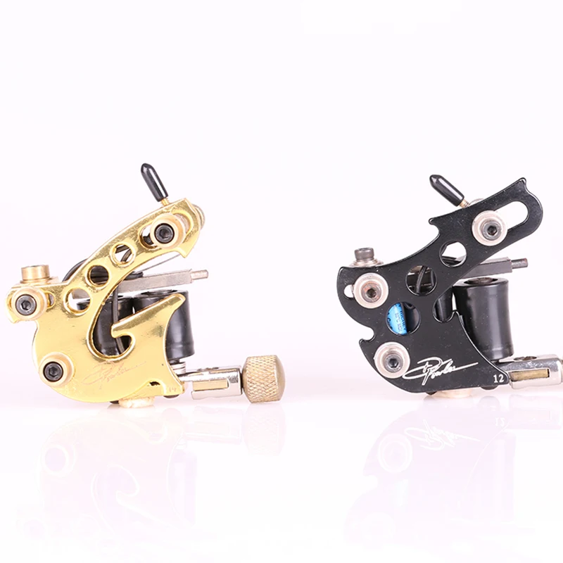 

Coil Tattoo Machine 10 Wrap Coils Tatoo Gun Black For Secant Line And Gold For Fight the Fog Machine Equipment Supply