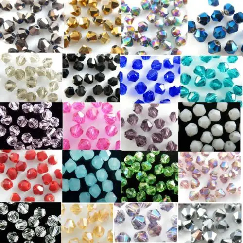 

TOP quality 4mm 200pcs AAA Bicone Upscale Austrian crystals beads loose ball supply AB color plating Jewelry Making DIY