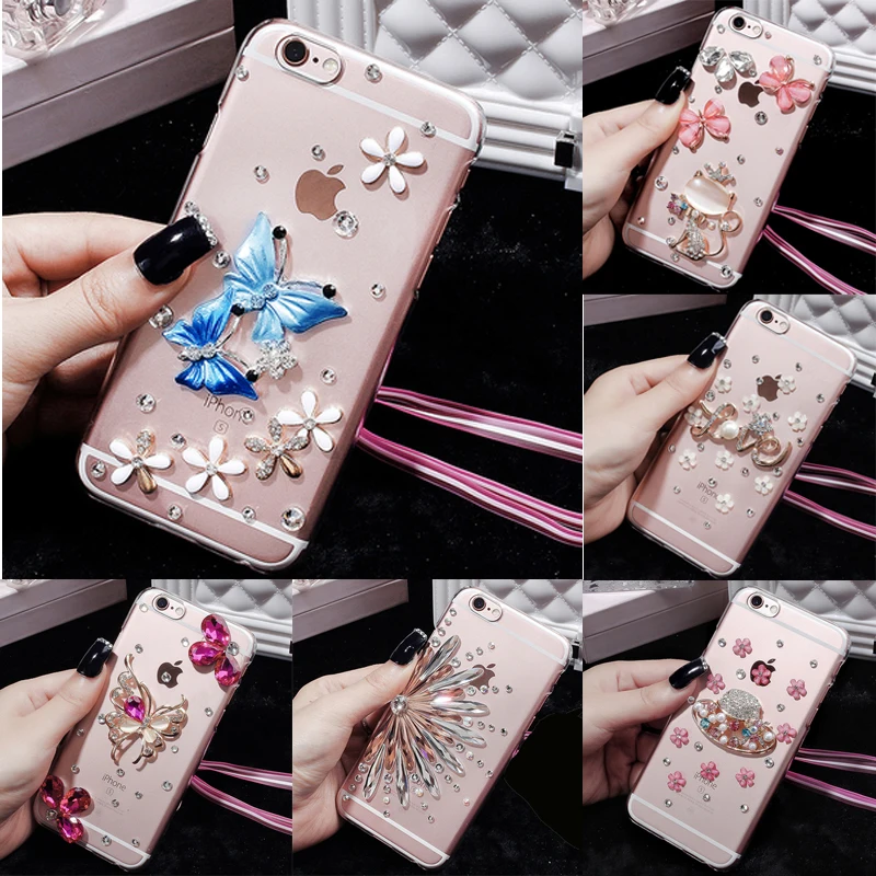 

12 Styles Diamond Flowers Phone Case Cover For Samsung Galaxy A8 A6 Plus A7 A5 A3 2015 2016 2017 2018 A9 Pro