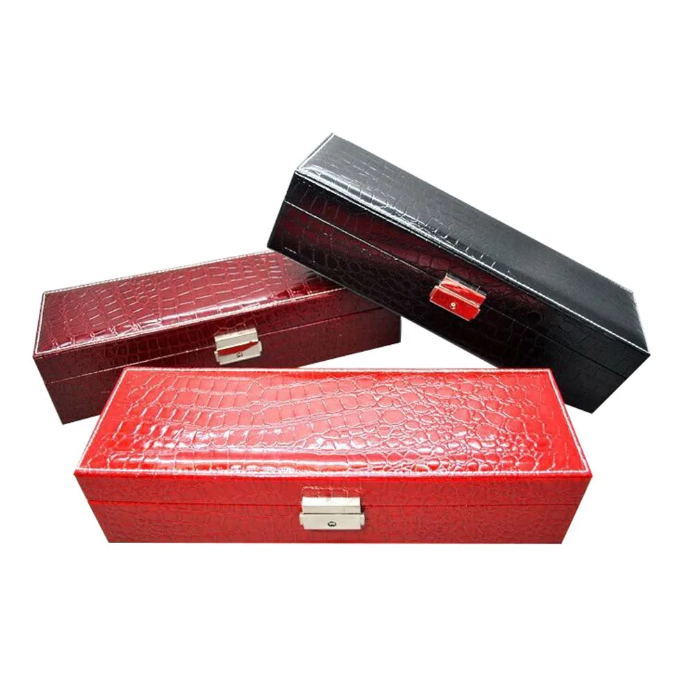 Russia Shipping Leather Watch Box Case Serpentine Buckskin Cashmere for Men Wrist Display Jewelry Organizer Storage KQS8