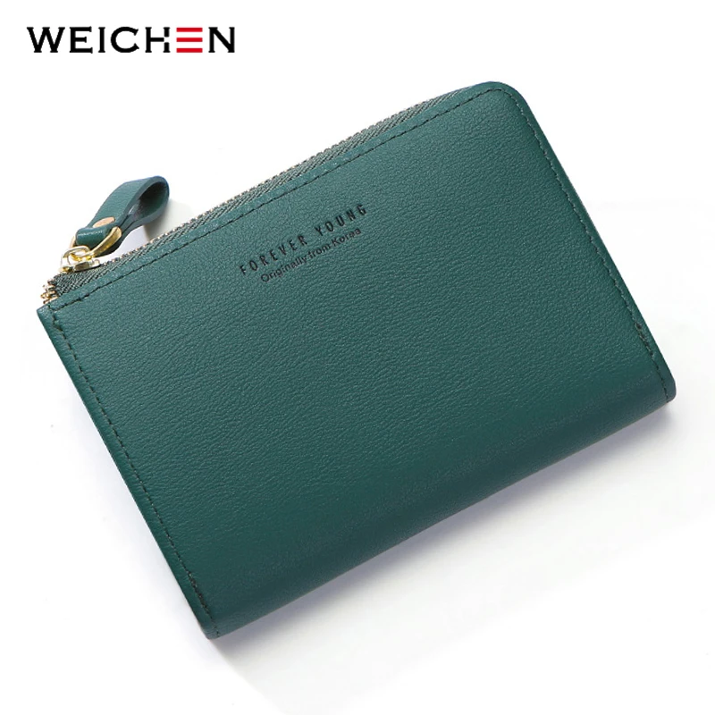 

WEICHEN Brand Ladies Coin Purse Wallets Zipper Synthetic Leather Card Holder Women Purse&Wallets High Quality Female Change Bag