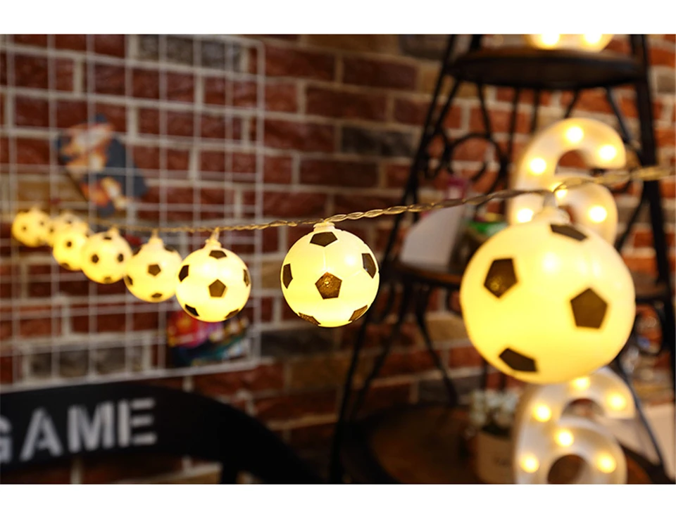 Бумажный фонарик праздничное украшение Футбол лампы на веревочке бар атмосфера светодиодный на Рождество празднуют Кубок мира Вечерние