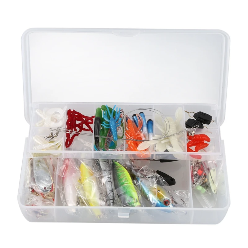  106 Pcs Fishing Lures Set Multi-Function Full Swimming Bait Fishing Accessories