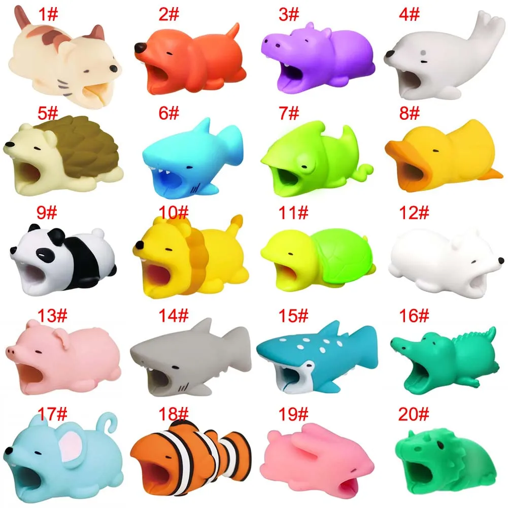 

New Cable Protector Cute Animal Bite Shape Prevents Breakage Cable Protects for iPhone GDeals