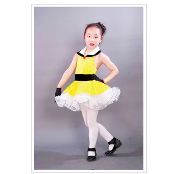 

2018 Justaucorps Gymnastics Leotard For Girls Child Dance Clothes Leotard Costume Female Princess Dress Formal Latin Skirt 8018