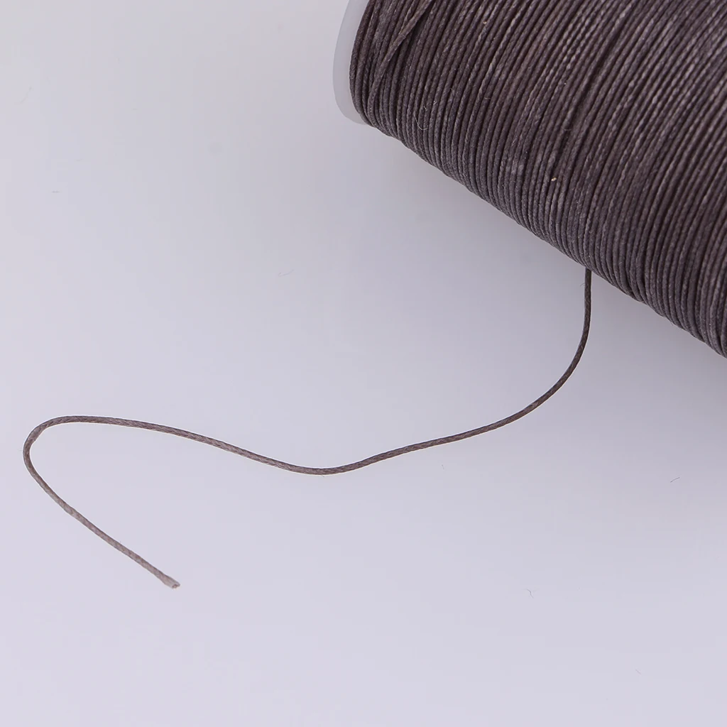 142 Yards 0.5mm Round Polyester Waxed Thread Cord Leather Sewing Hand Stitching Jewelry Craft