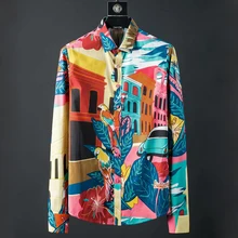 Бренд DUYOU, мужская рубашка из хлопка, мужская рубашка с длинным рукавом, мужская приталенная рубашка, мужская рубашка, 3D Рисунок маслом, повседневные рубашки