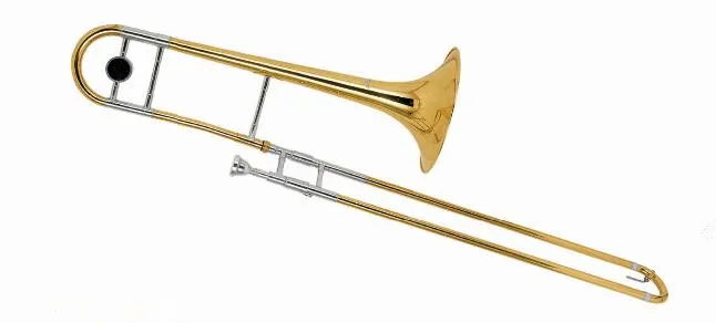 Bb Bass тромбон желтый латунный корпус с чехлом и мундштук, музыкальные инструменты