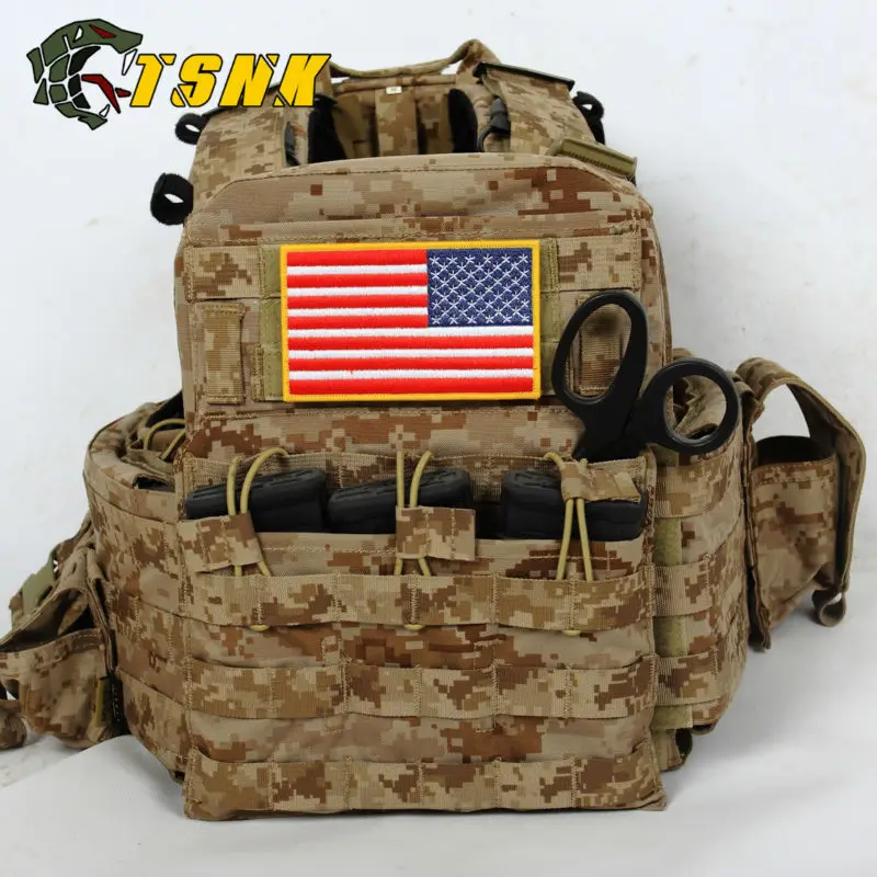 TSNK Embroidery Patch Tactical Badge Large Size "USA FLAG" Armlet embroidery patch