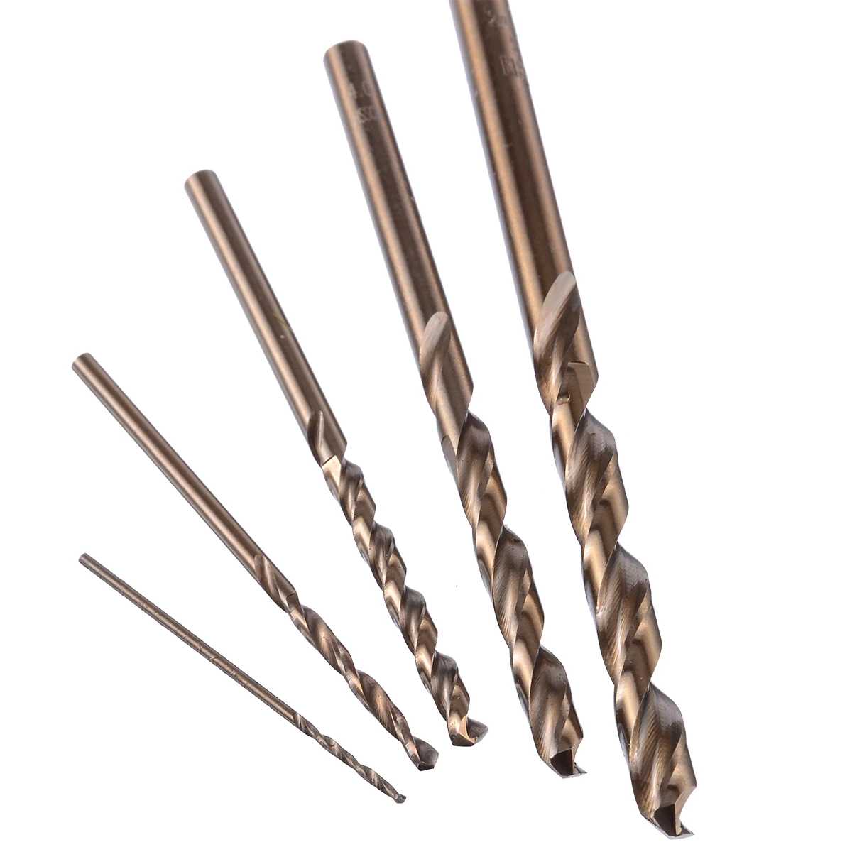 5pcs Twist Drill Bits HSS M35 Cobalt Straight Shank Drill Bit For Metal Steel 1mm 2mm 3mm 4mm 5mm Electric Drills Power Tools