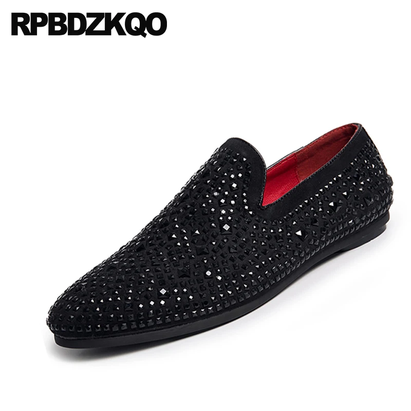 black glitter loafers mens