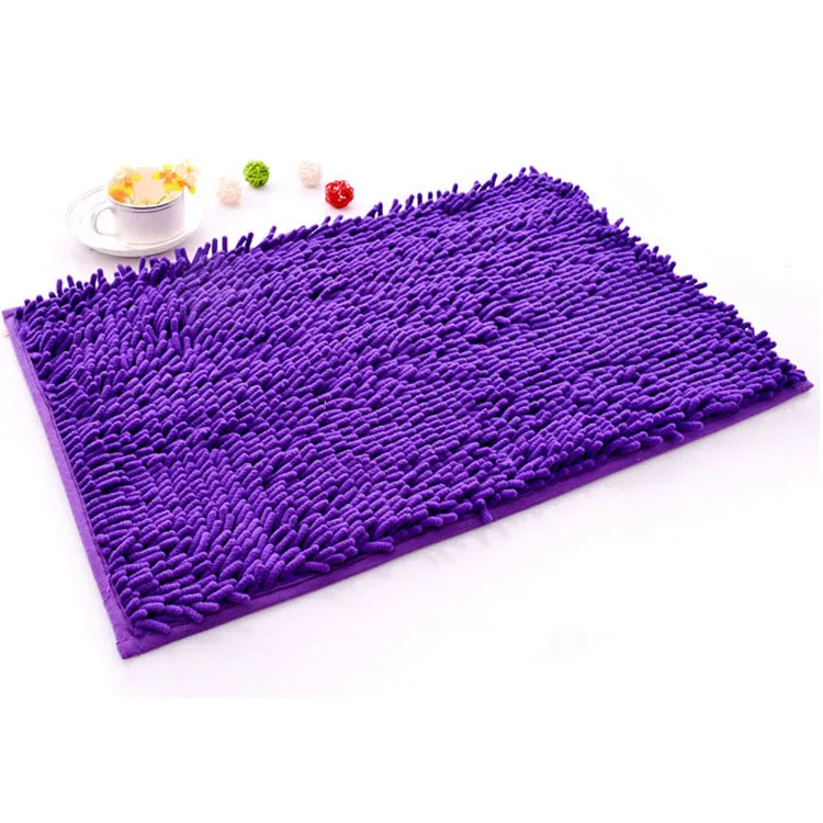 40*60 см Коврик толстый Противоскользящий коврик для ванной комнаты мягкий водопоглощающий полиэстер - Цвет: Черный