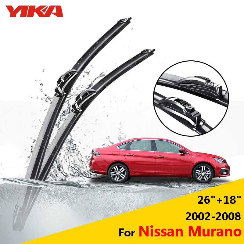 YIKA Windshield Wipers Glass Rubber Wiper Blades For Nissan Murano 26