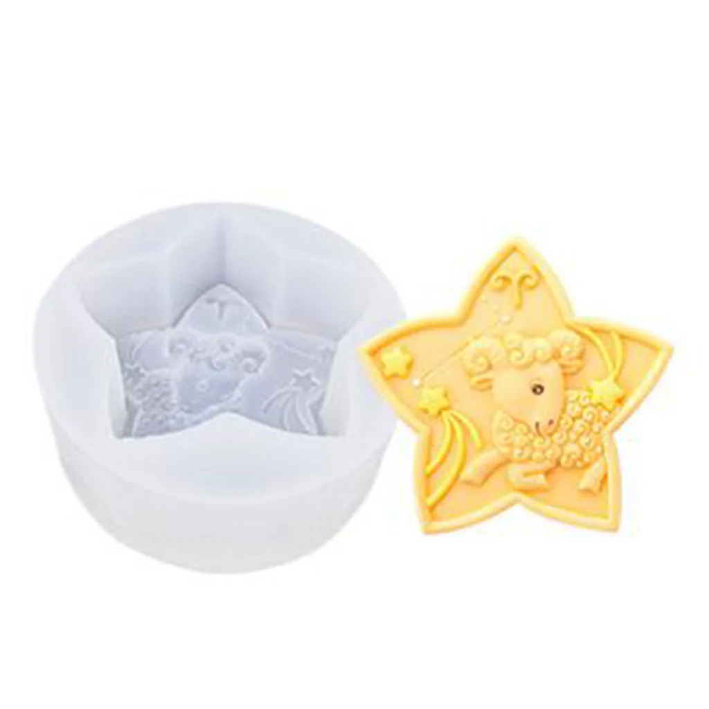 Food Grade Silicone Zodiac Sign Mold for Cake Decor,Resin Craft