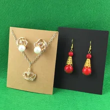 200 шт/партия 10*8 см ювелирные изделия лист цветной бумаги упаковка отображает ювелирные изделия ожерелье и серьги карты принимаем логотип на заказ