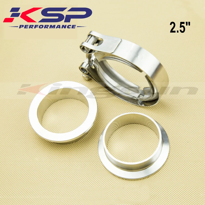 

Kingsun 2.5'' sus 304 Stainless Steel V Band Clamp Kit With Two Normal V band Flanges Professional For Turbo/Exhaust Downpipes