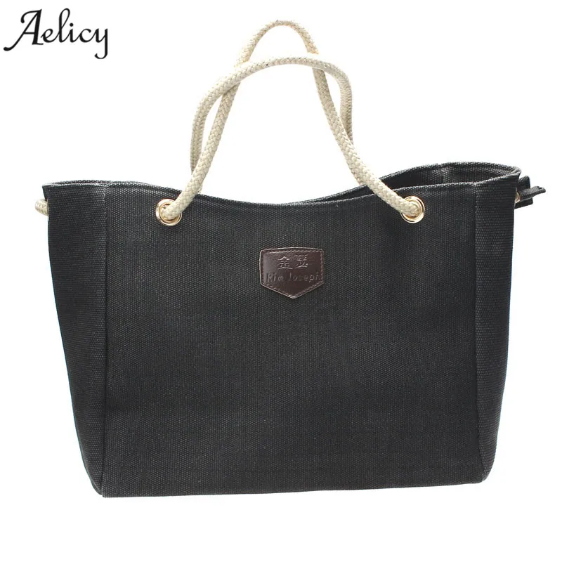 

Aelicy drop ship new 2019 hot sale Women Girl Canvas Personality Contracted Bag Single Or Double Shoulder Bag bolsa feminina