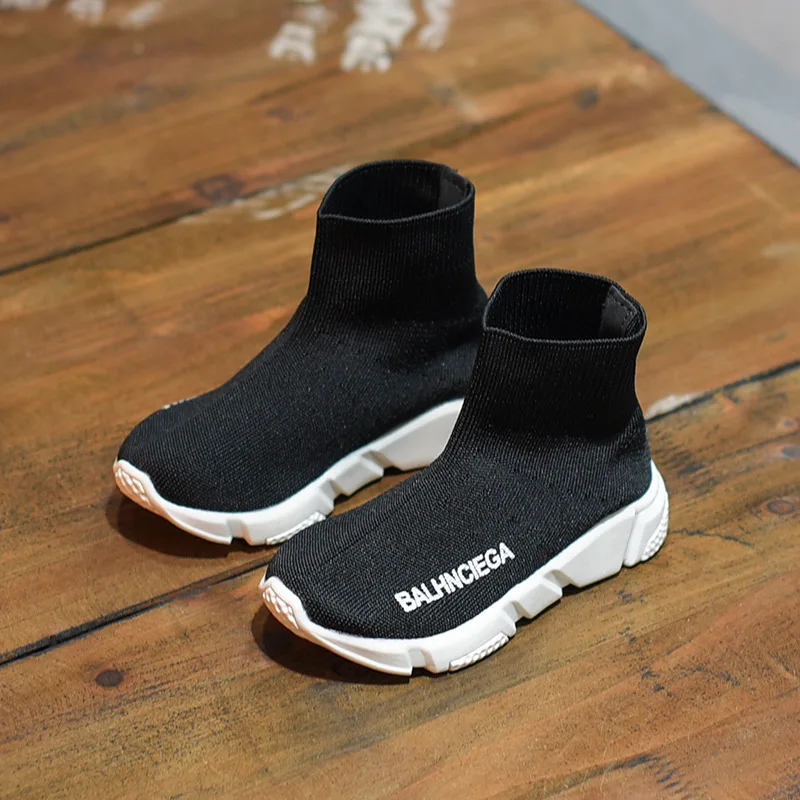 

Fashion Sports Kids Sneakers Shoes Sock Mesh Breathable Boys Girls Children Shoes