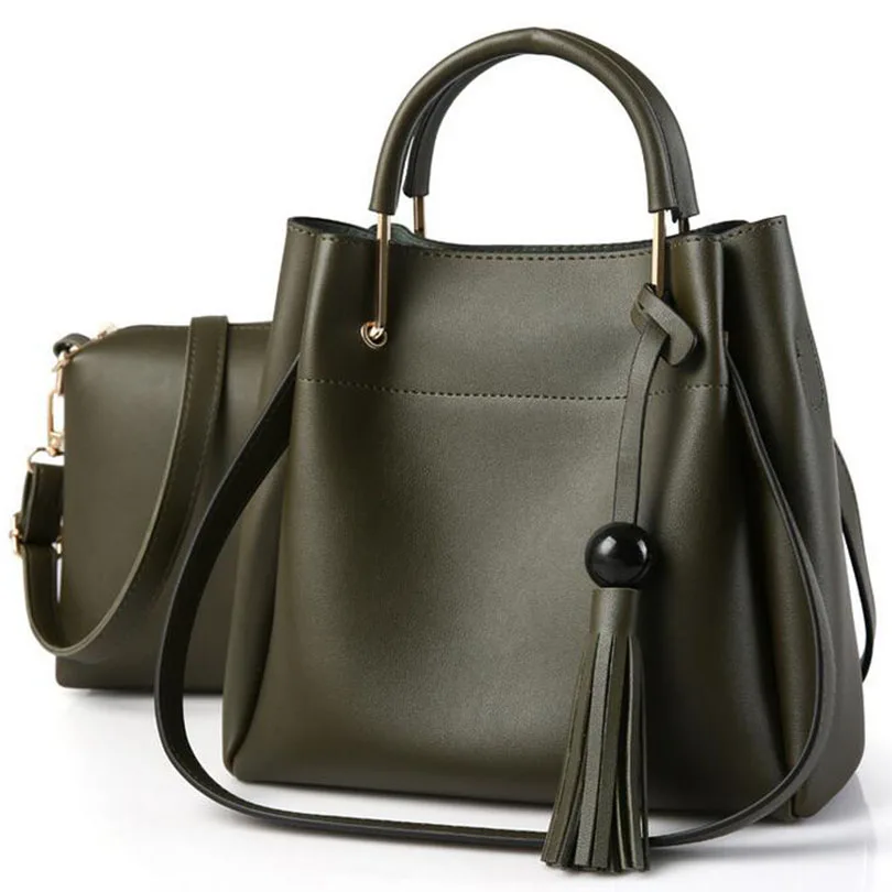 Сумка женская из искусственной кожи с кисточками DH08|composite bag|bags for womenfashion bags women |