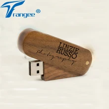 10 шт./лот индивидуальный логотип поворотный орех 4ГБ 8ГБ 16ГБ 32ГБ 64ГБ USB 2,0 Флешка деревянная Флэшка для рекламных подарки