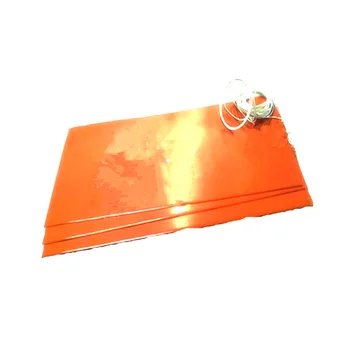 

360*1080*1.5mm 220v 1000w silicone rubber heater for machine adhesive 1 side 100k thermistor 5mm hole center 1000mm lead wire