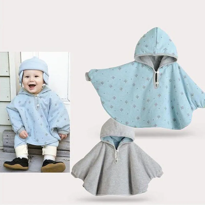 

CN New baby clothing Spring Autumn Hooded coat Both front and back can be worn Cloak Baby wear windproof clothes baby girls coat