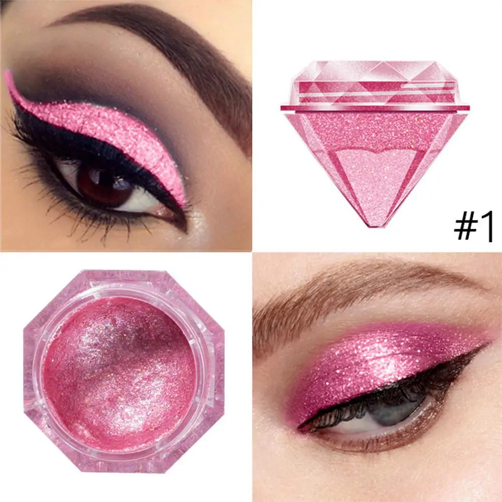 

1 or 2 Pcs Fashion Eye Shadow Glitter Shimmering Eyeshadow Eye Cosmetic Dark Green And Pink
