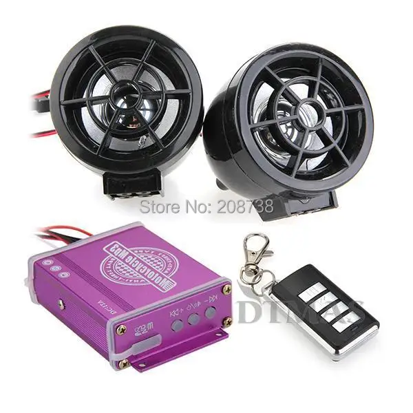 

Waterproof Motorcycle Audio Remote Sound System TF Card MP3 FM Radio Black