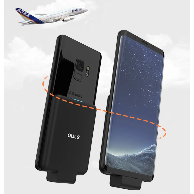 OISLE Power Bank For Samsung Galaxy S10 S9 Plus S8 Note 8 A50 Battery Case S6 S7 Edge Plus S5 Note4 J7 A40 Portable battery Case 65w power bank