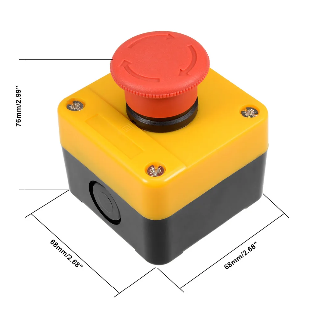 

Uxcell Push Button Switch Station Mushroom Self Lock Select Switch Station To Automatic Control Electric Circuits 400V 10A/6A